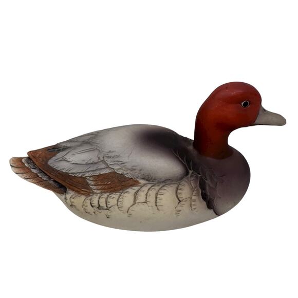 Vintage Canvasback by Andrea Sadek Bisque Matte Finish Duck Decoy Figurine 7.5" - Picture 5 of 12